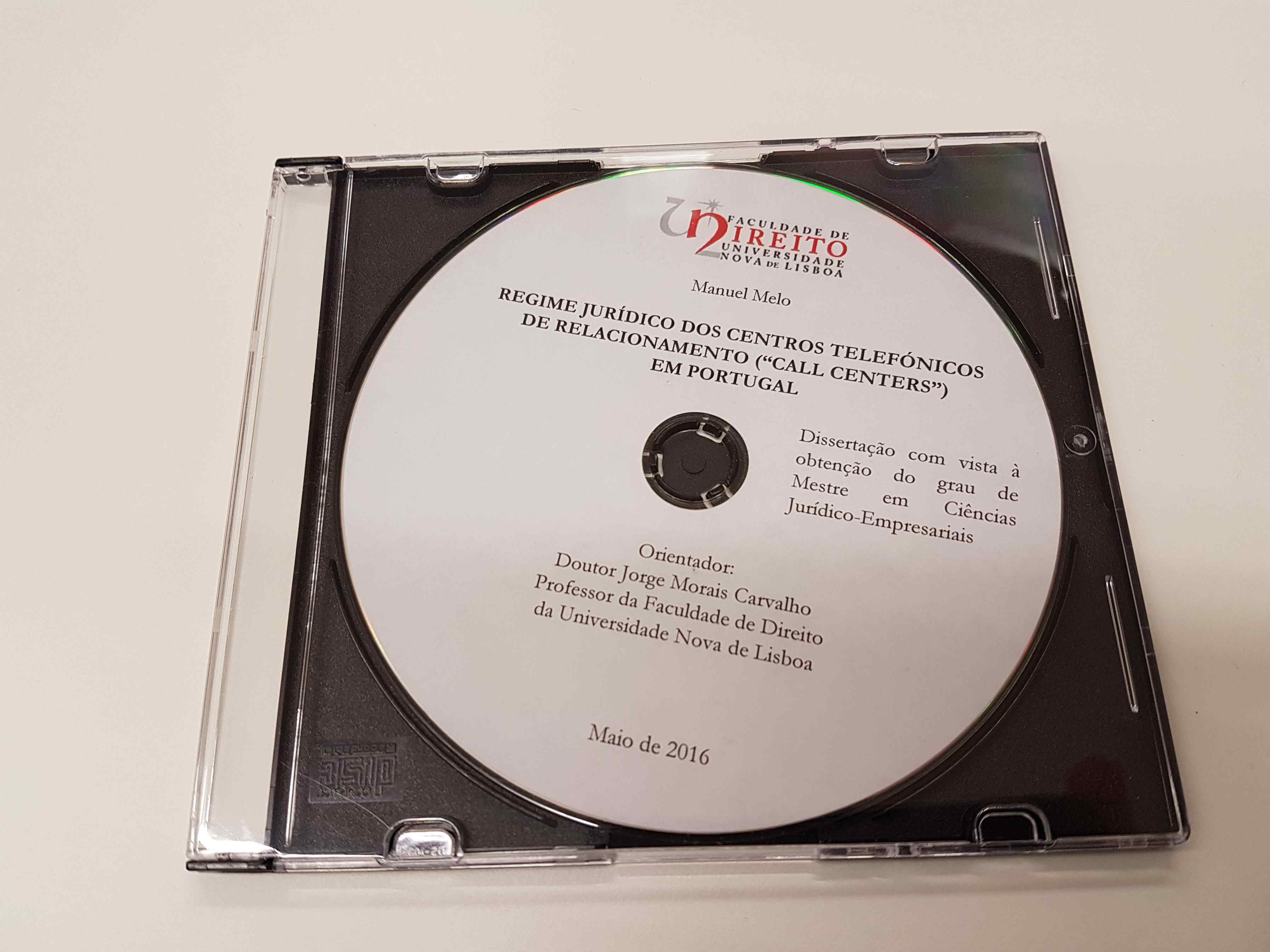 Dissertação de Mestrado – «Regime Jurídico dos Call Centers»